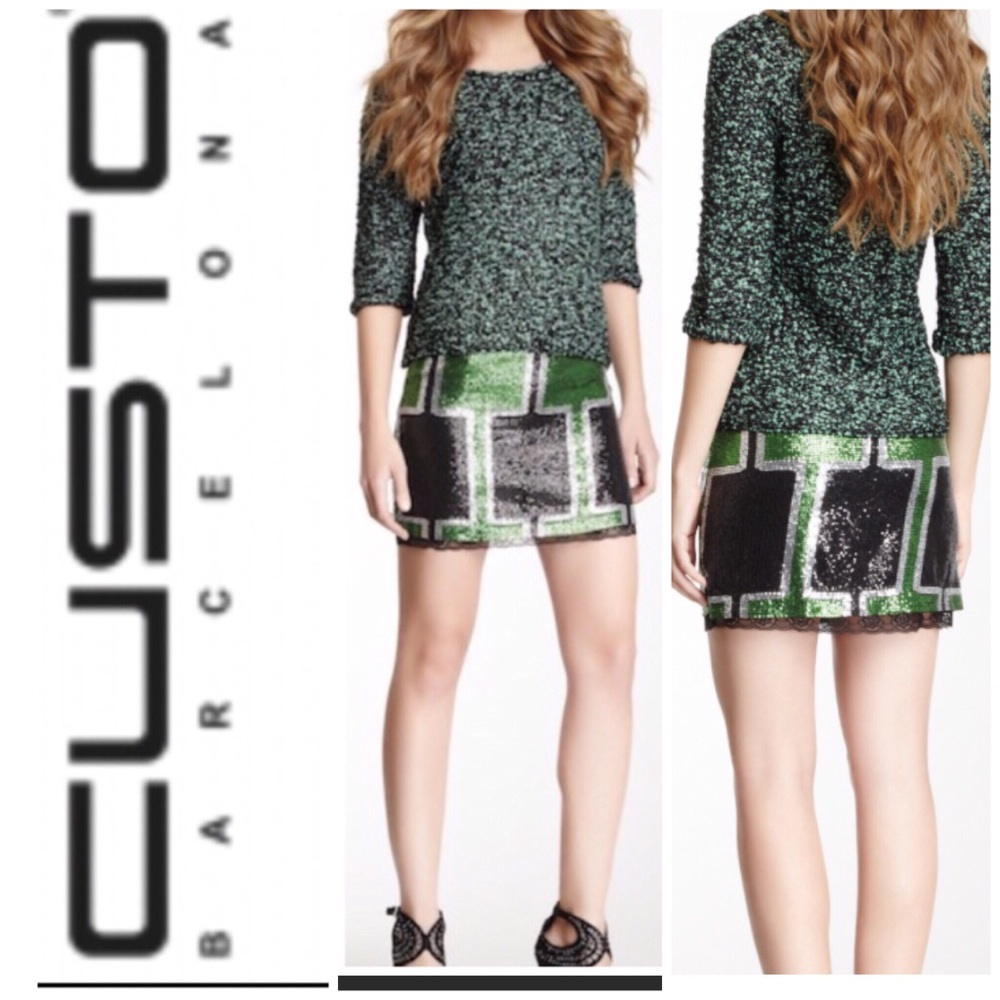 CUSTO Barcelona Sequined Skirt